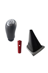 Clio 4 Deri Desen Vites Topuzu Gri Ve Gri Çerçece Vites Körüğü