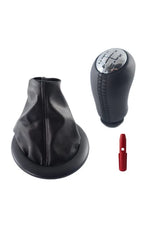 Renault Megane 2 Siyah Çerçeve Körük Ve Deri Kaplama Vites Topuzu