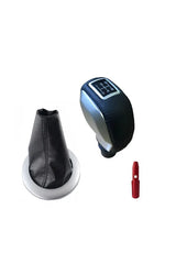 Renault Megane 2 Uyumlu Deri Kaplama Gri Spor Vites Topuzu ve Körüğü