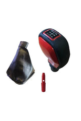 Tofaş Uyumlu Deri Kaplama Kırmızı Spor Vites Topuzu Ve Vites Körüğü